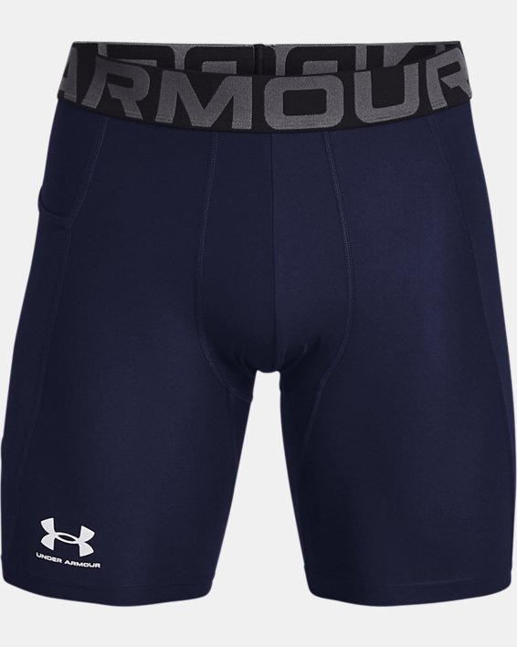 Men's HeatGear® Armour Compression Shorts, Navy, pdpMainDesktop image number 4